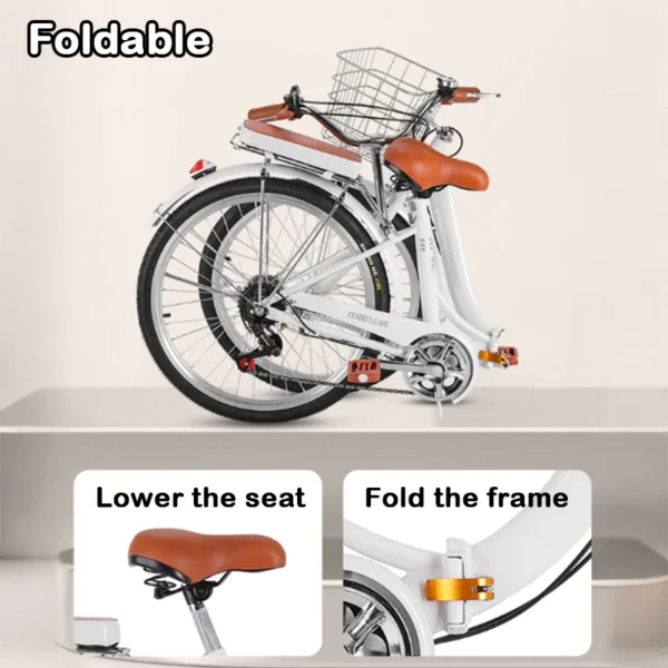 Foldable 7 speed Adult Bike 24inch